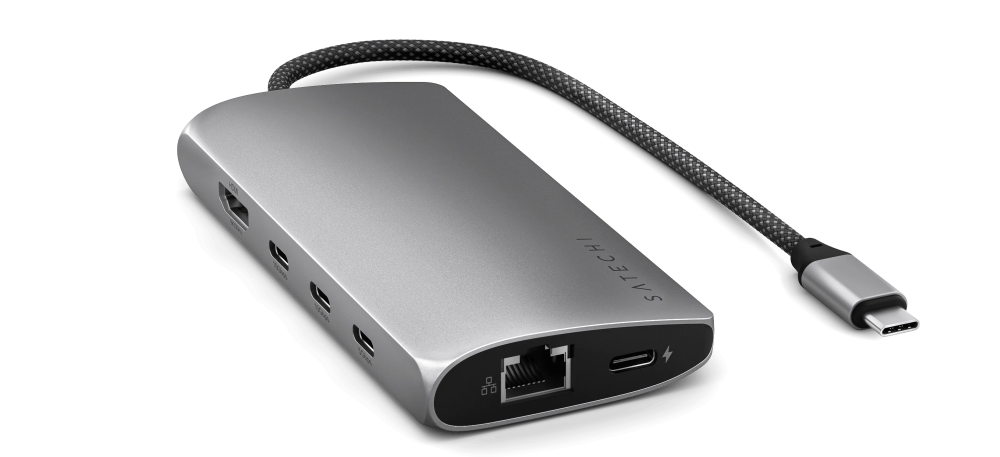

Адаптер Satechi ST-P8KEM, 7680x4320 (8K), USB Type-C, серый (ST-P8KEM), ST-P8KEM