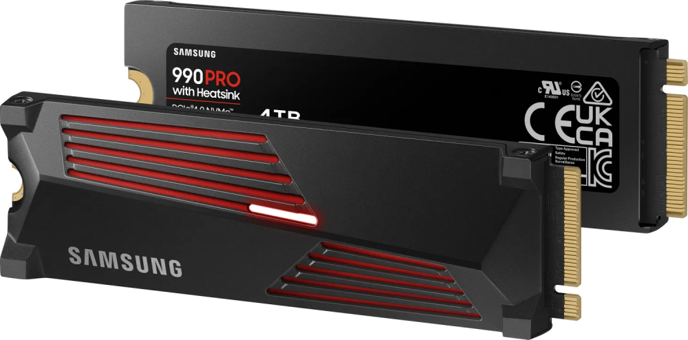 Твердотельный накопитель (SSD) Samsung 4Tb 990 Pro, 2280, PCI-E 4.0 x4, NVMe (MZ-V9P4T0CW) Retail - фото 1