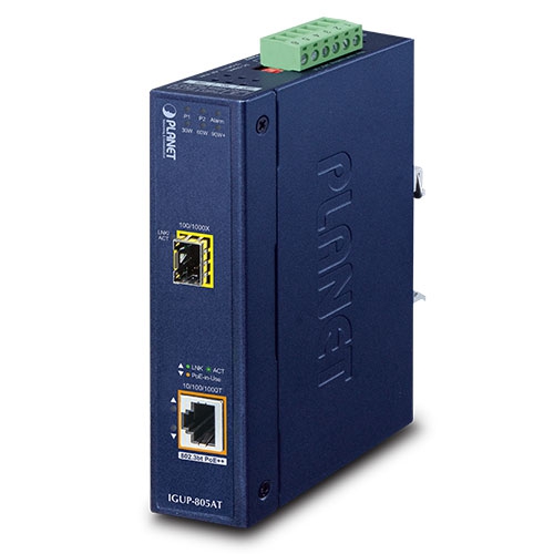 

Медиаконвертер Planet IGUP-805AT, RJ-45x1 Гбит/с, SFPx1 Гбит/с, одинарный, 100 м, PoE, (IGUP-805AT), IGUP-805AT