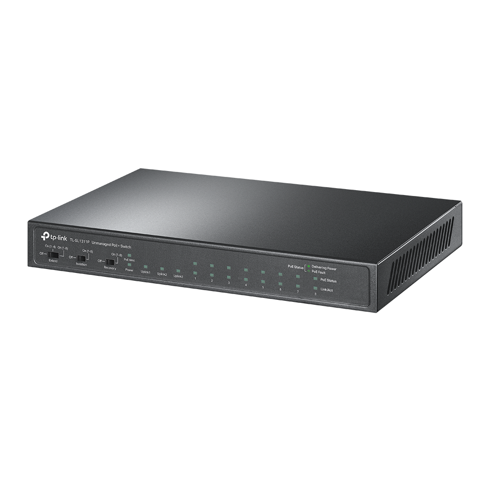 

Коммутатор TP-Link TL-SL1311P, кол-во портов: 8x100 Мбит/с SFP 1x1, кол-во SFP/uplink: RJ-45 2x1 Гбит/с, PoE: 8x30 Вт (макс. 65 Вт) (TL-SL1311P), TL-SL1311P