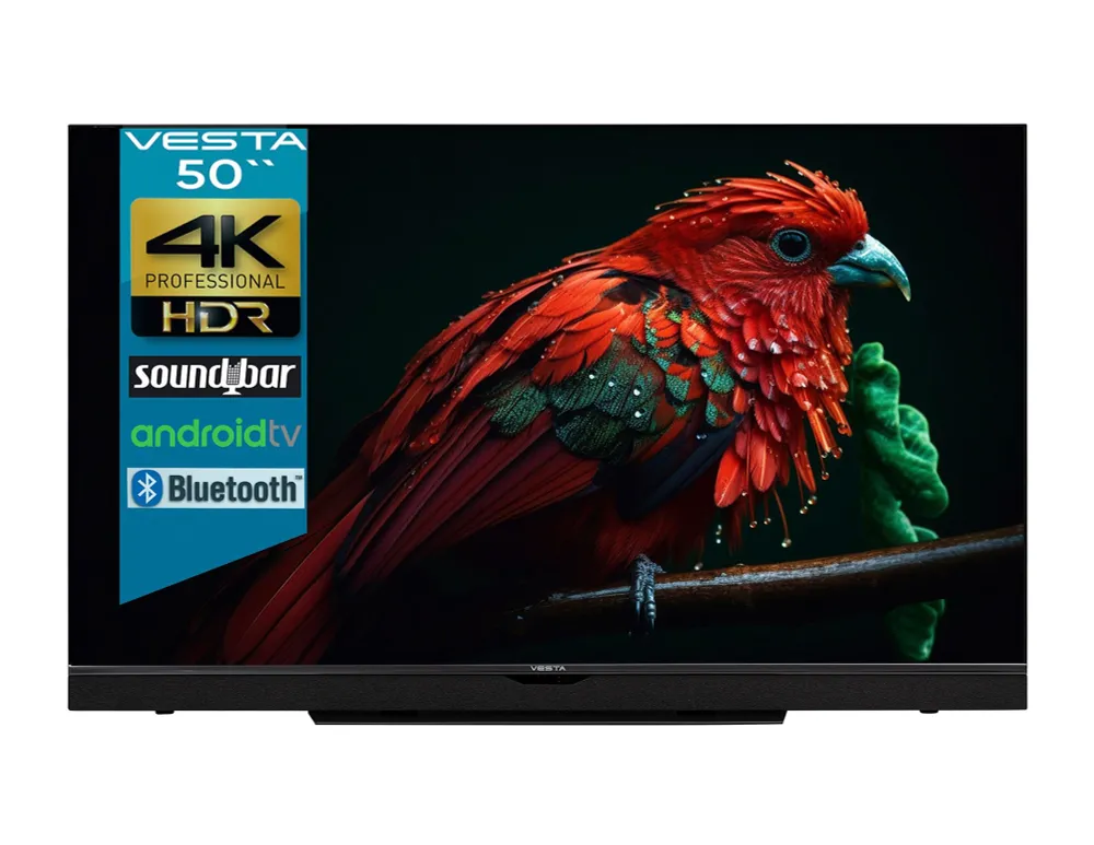 

Телевизор 50" Vesta V50MUA7500, 3840x2160, DVB-T /T2 /C, HDMIx3, USBx2, WiFi, Smart TV, черный (V50MUA7500), V50MUA7500