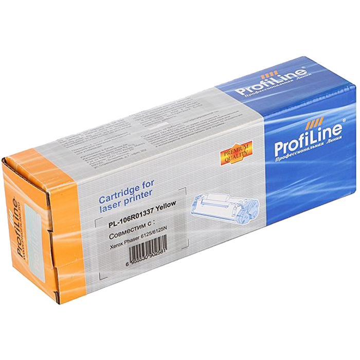 

Картридж лазерный ProfiLine PL-106R01337 (106R01337), желтый, 1000 страниц, совместимый для Xerox Phaser 6125/6125N