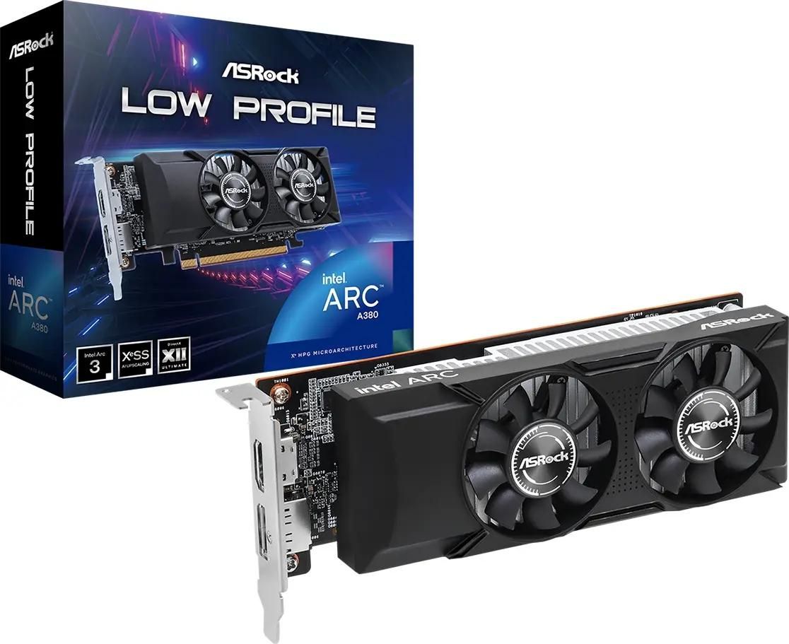 Видеокарта ASRock Intel Arc A380 LP, 6Gb GDDR6