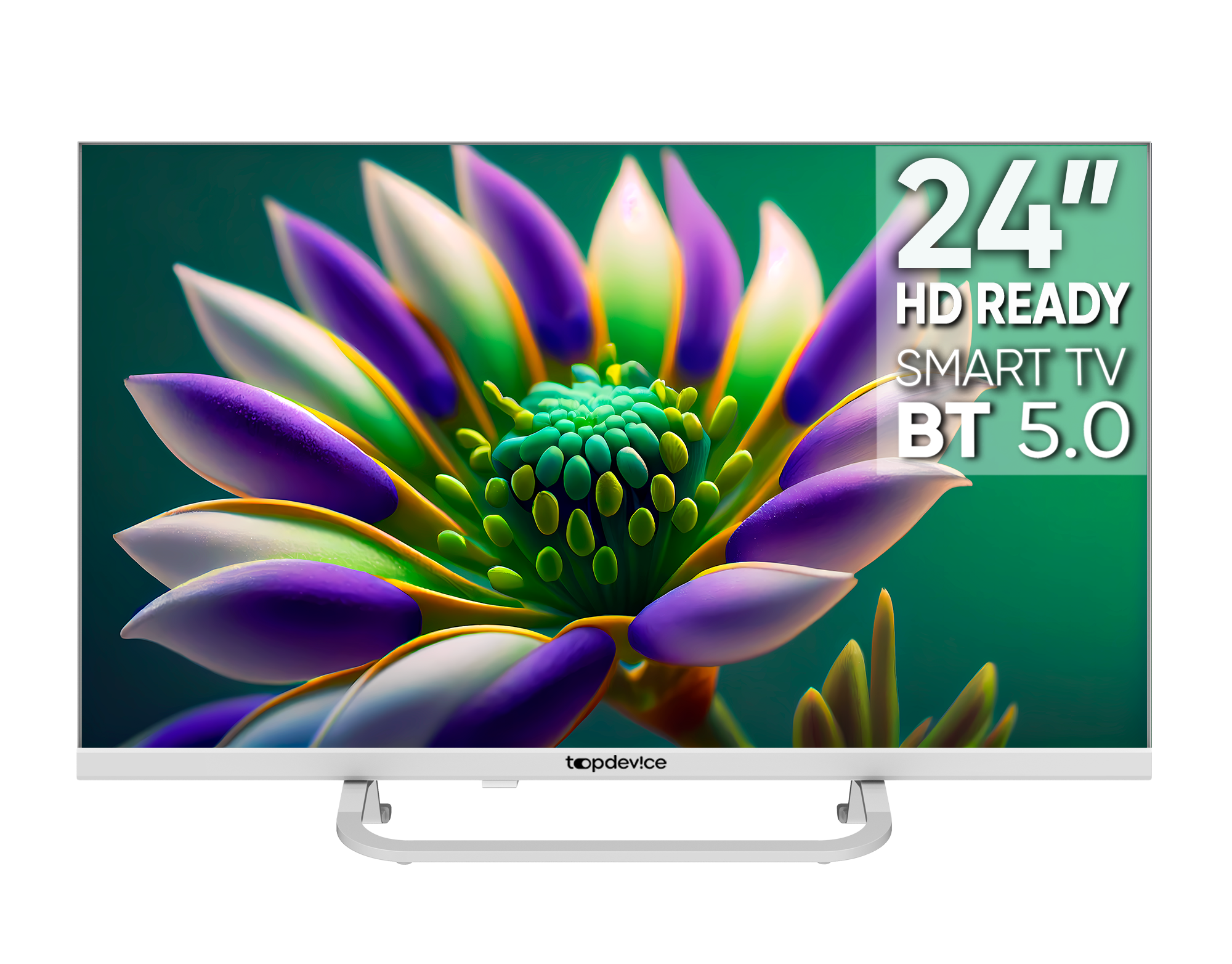 

Телевизор 24" Topdevice TDTV24CS04H_WE, 1366x768, DVB-T /T2 /C, HDMIx3, USBx2, WiFi, Smart TV, белый (TDTV24CS04H_WE), TDTV24CS04H_WE
