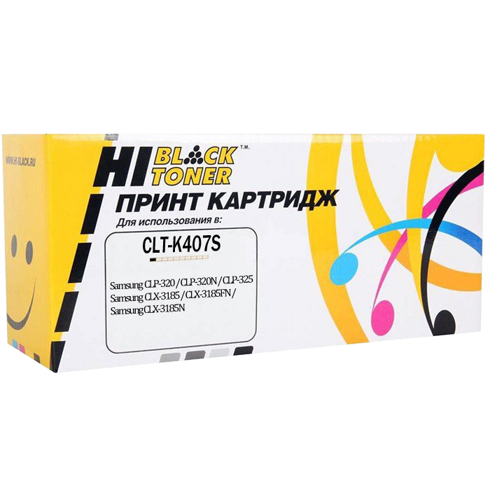

Картридж лазерный Hi-Black HB-CLT-K407S (CLT-K407S), черный, 1500 страниц, совместимый для Samsung CLP-320 / CLP-320N / CLP-325 / CLX-3185 / CLX-3185FN / CLX-3185N