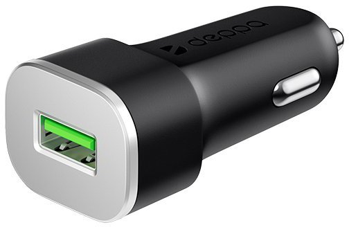 

Автомобильное зарядное устройство Deppa, USB, 3А, QC, черный (11286)