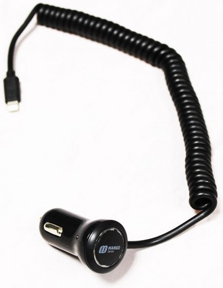 

Автомобильное зарядное устройство MANGO Device, кабель Lightning 8-pin, черный (XBX-016)