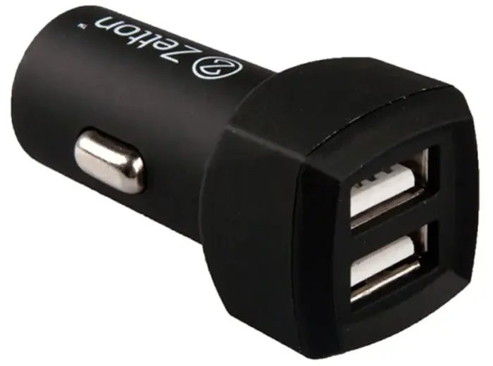 

Автомобильное зарядное устройство Zetton, 2xUSB, 2.1А, черный (ZTCC2A2U)