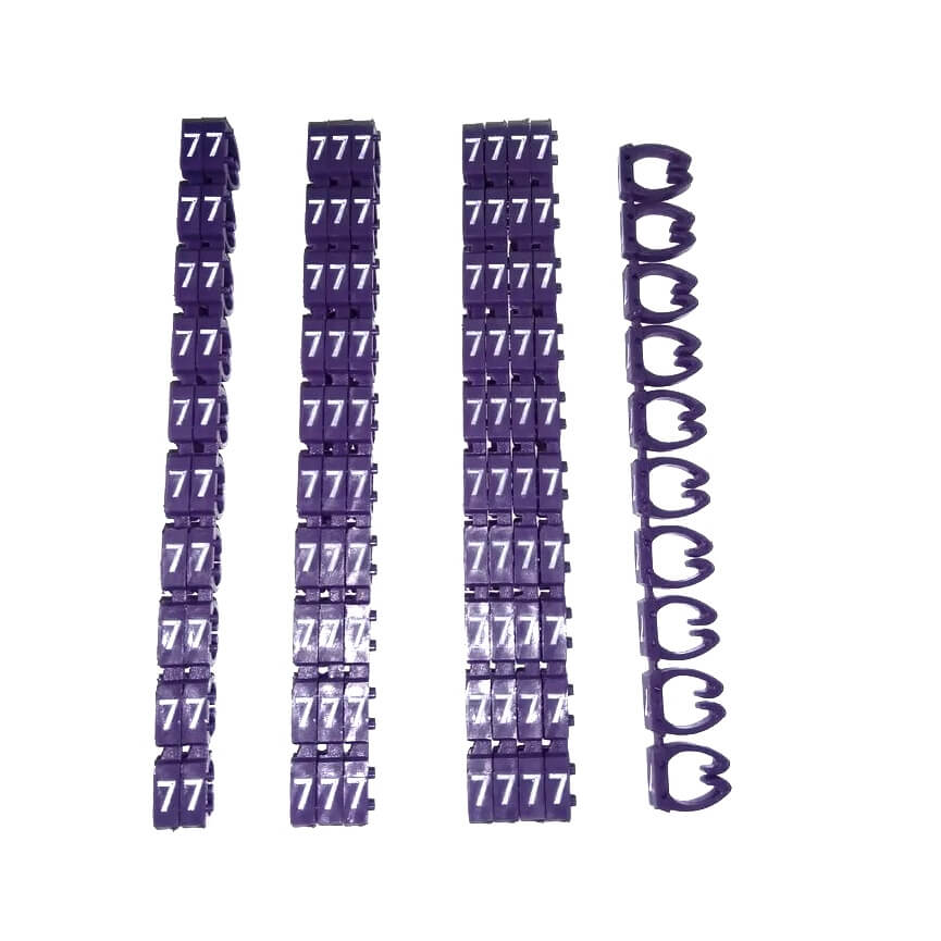 

Кольцо маркировочное Netko, "7", пластик, фиолетовый, 100 шт. (l-wm-7)