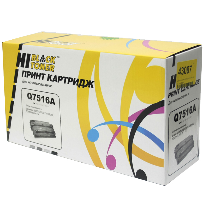 

Картридж лазерный Hi-Black HB-Q7516A (Q7516A), черный, 12000 страниц, совместимый для LaserJet 5200 / 5200L / 5200dtn / 5200tn