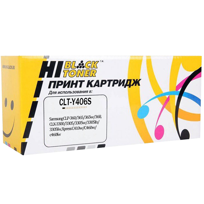 

Картридж лазерный Hi-Black HB-CLT-Y406S (CLT-Y406S), желтый, 1000 страниц, совместимый, для Samsung CLP-360/365/365w/368, CLX-3300/3305/3305w/3305fn/3305fw, Xpress C410w/C460w/c460fw