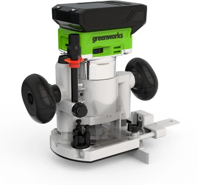 

Фрезер вертикальный Greenworks G24RO, аккумуляторный, Li-Ion, 24 В, скорость вращения - 30000 об/мин, размер цанги 6, регулировка скорости вращения, 1.35 кг (3502507) поставляется без аккумуляторов и зарядного устройства, G24RO