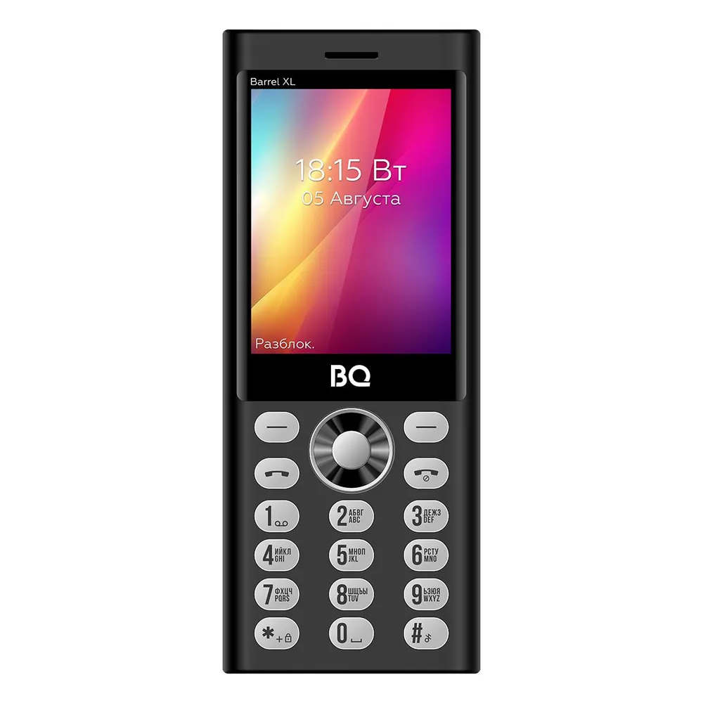 

Мобильный телефон BQ Barrel XL, 2.8" 320x240 TFT, 32Mb RAM, 32Mb, BT, 1xCam, 2-Sim, 1400 мА·ч, USB Type-C, черный/серебристый (2832), Barrel XL