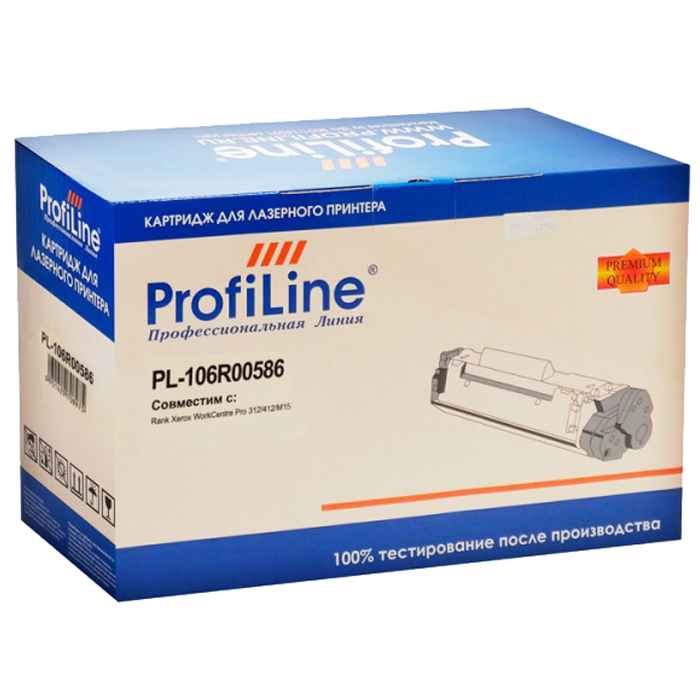 

Картридж лазерный ProfiLine PL-106R00586 (106R00586), черный, 6000 страниц, совместимый для Xerox WorkCentre Pro 312/412/M15i