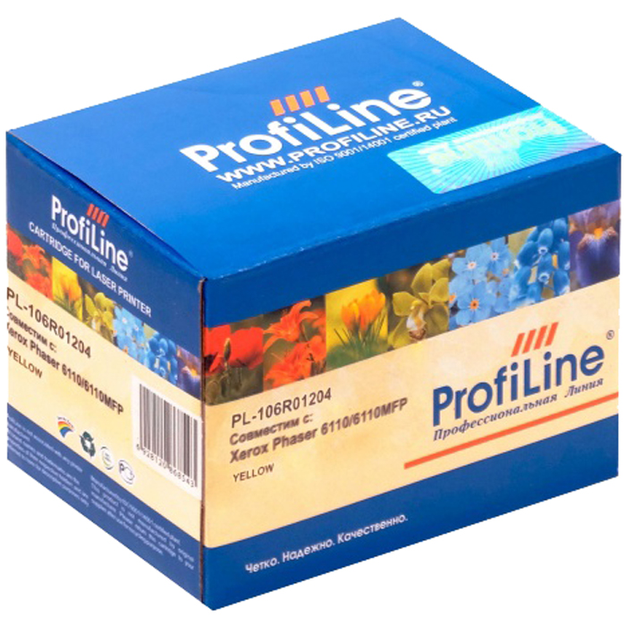 

Картридж лазерный ProfiLine PL-106R01204 (106R01204), желтый, 1000 страниц, совместимый для Xerox Phaser 6110/6110MFP