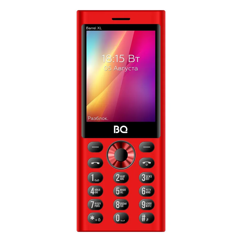 

Мобильный телефон BQ Barrel XL, 2.8" 320x240 TFT, 32Mb RAM, 32Mb, BT, 1xCam, 2-Sim, 1400 мА·ч, USB Type-C, красный/черный (2832), Barrel XL