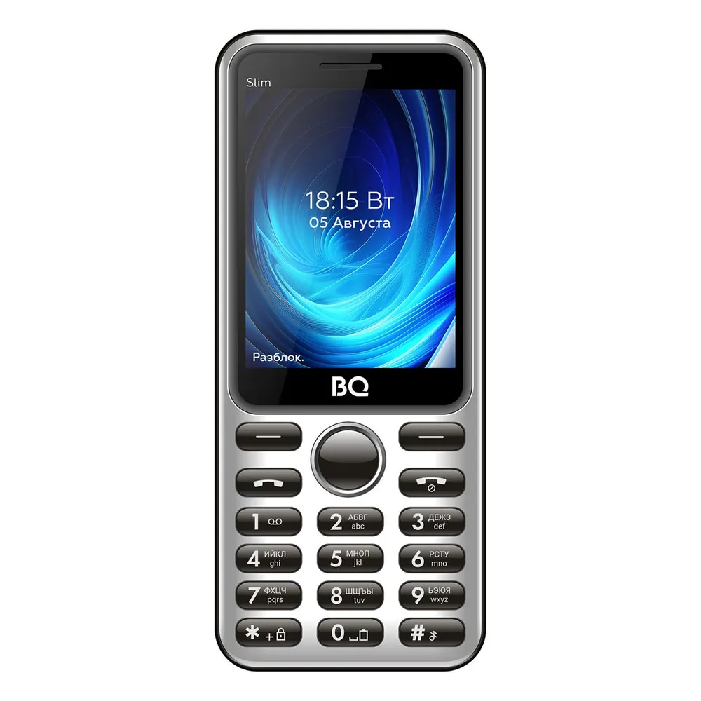 

Мобильный телефон BQ Slim , 2.8" 320x240 TFT, 32Mb RAM, 32Mb, BT, 1xCam, 2-Sim, 1000 мА·ч, USB Type-C, черный (2833 ), Slim