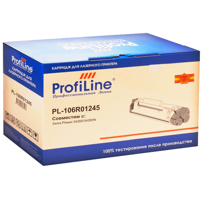 

Картридж ProfiLine PL-106R01245 для принтеров Rank Xerox Phaser 3428/3428D/3428DN 4000 копий, Черный