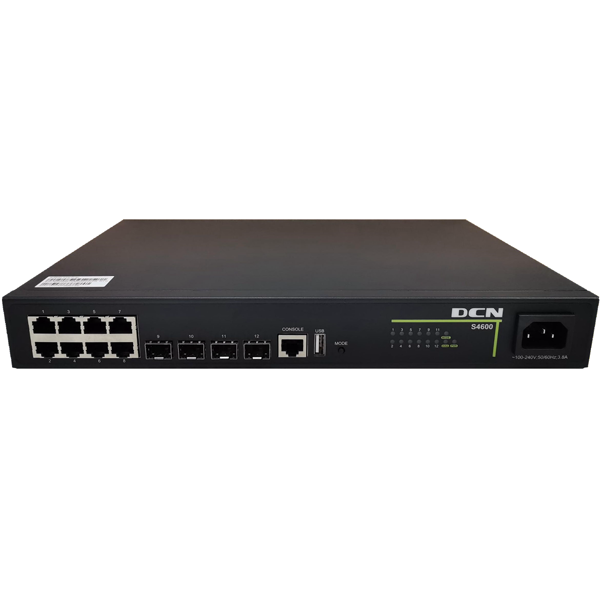 Коммутатор DCN S4600-12X-P-SI, управляемый, кол-во портов: 8x1 Гбит/с, кол-во SFP/uplink: SFP+ 4x10 Гбит/с, установка в стойку, PoE: 8x30 Вт (макс. 125 Вт) (S4600-12X-P-SI)