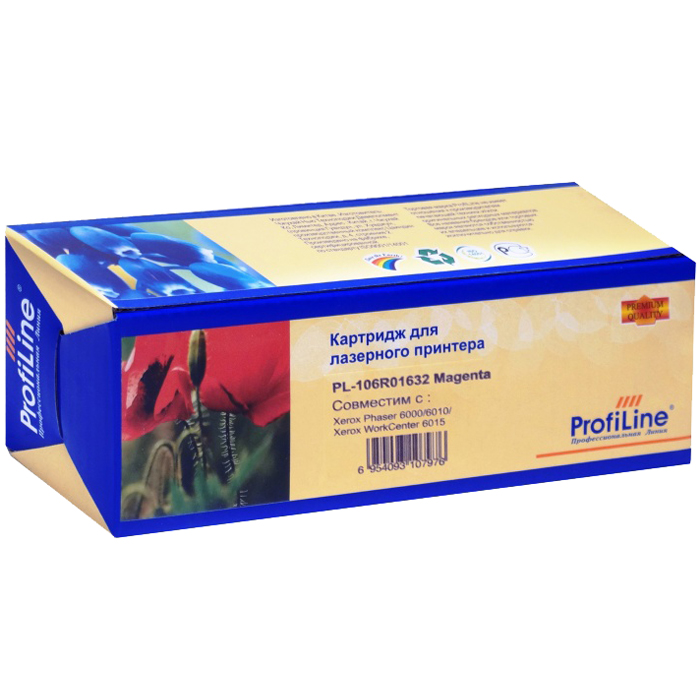 

Картридж лазерный ProfiLine PL-106R01632 (106R01632), пурпурный, 1400 страниц, совместимый для Xerox Phaser 6000/6010/WorkCenter 6015