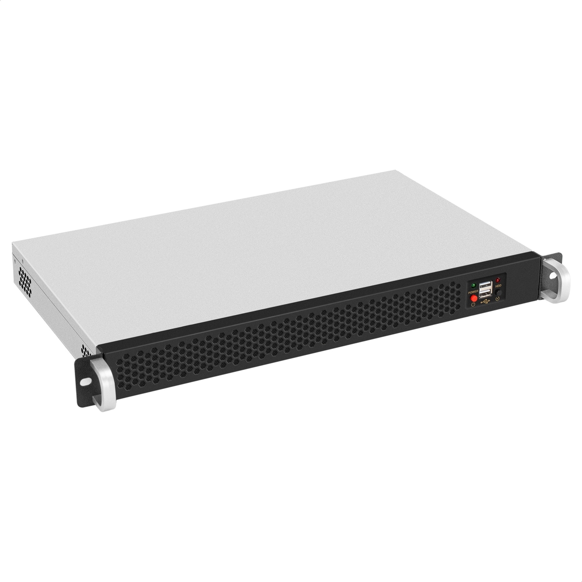 

Корпус Exegate Pro 1U255-01, mini-ITX, 1U RM, без БП, черный/серебристый (EX296161RUS), Pro 1U255-01