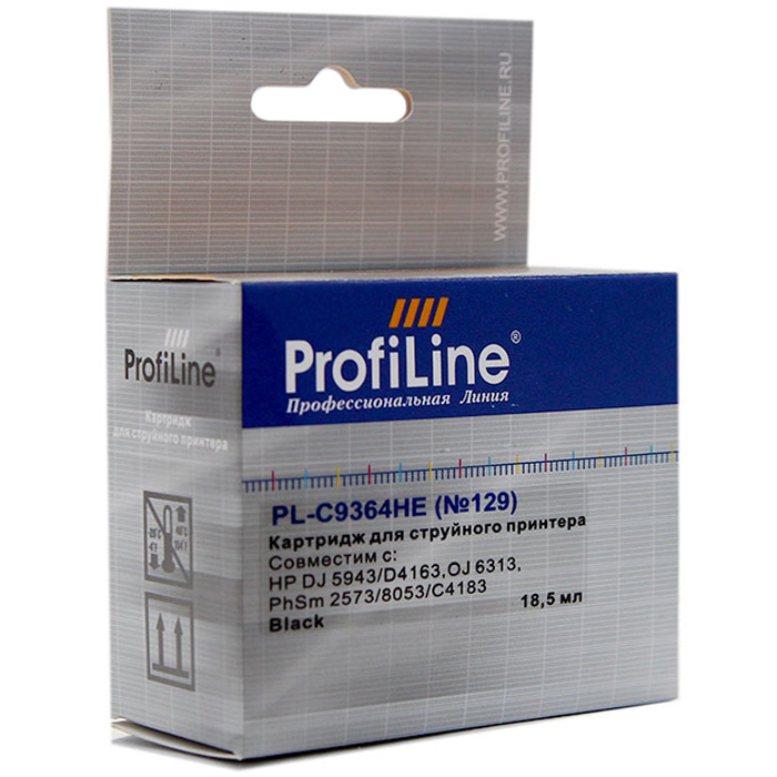 

Картридж ProfiLine PL-C9364HE №129 для DJ 5943/D4163/OJ 6313/PhSm 2573/8053/C4183 Black, Черный