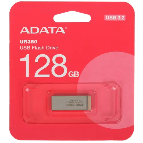 

Флешка 128Gb USB 3.2 Gen 1 ADATA UR350, серый/коричневый (UR350-128G-RSR/BG)