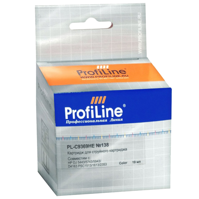 

Картридж ProfiLine PL-C9369HE №138 для DJ 5443/5743/5943/D4163 PSC1513/1613/2353 Color, Цветной