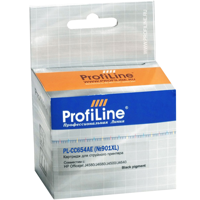 

Картридж струйный ProfiLine PL-CC653AE-Bk (№901XL PL-CC653A/PL-CC654AE), черный, совместимый, 700 страниц, для Officejet 4500 / J4580 / J4660