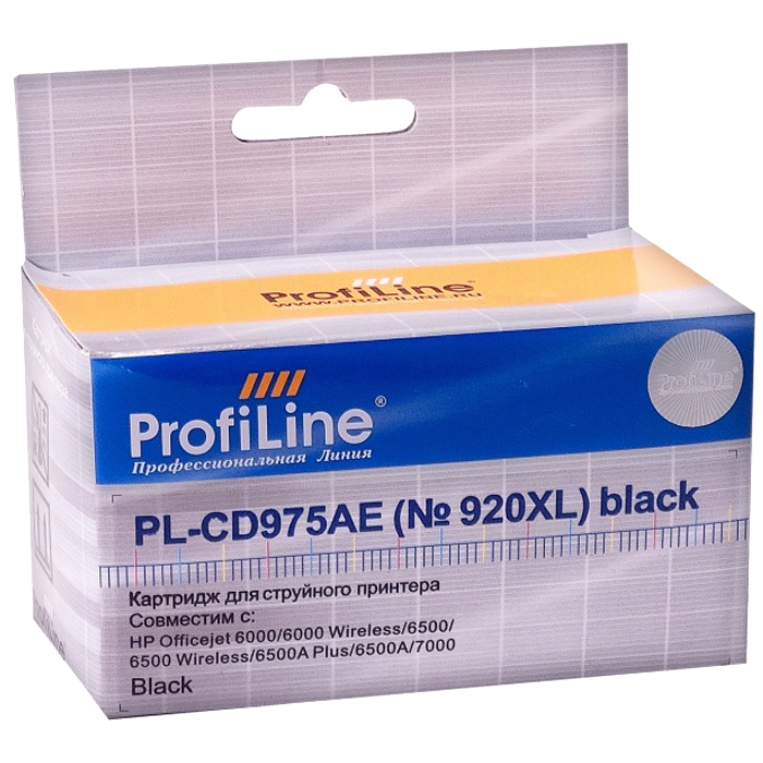 

Картридж ProfiLine PL-CD975AE №920XL для officejet 6000/6500/7000, черный