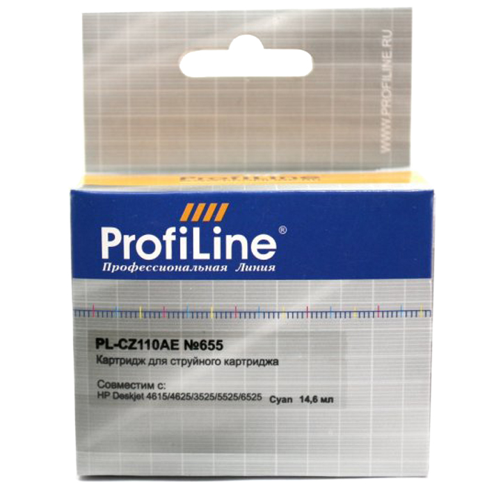 

Картридж струйный ProfiLine PL-CZ110AE (CZ110AE/CZ110AE), голубой, совместимый, 600 страниц, для HP DJ 4615/4625/3525/5525/6525 AiO