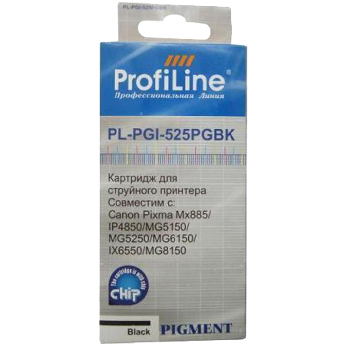 

Картридж ProfiLine PL-PGI-525BK для Canon Pixma IP4850/MG5150/MG5250/MG6150/MG8150 Black, Черный