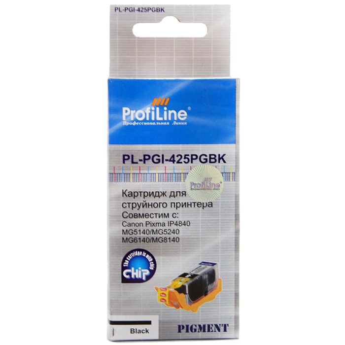 

Картридж струйный ProfiLine PL-PGI-425BK (PL-PGI-425GBK), черный, совместимый, 344 страниц, для Canon IP4840/4940/MG5140/MG5240/MG6140/MG8140