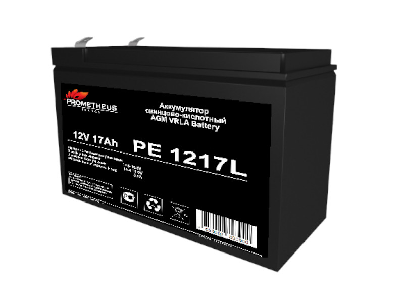 Аккумуляторная батарея для ИБП Prometheus Energy PE L PE 1217 L, 12V, 17Ah (PE1217L), цвет черный