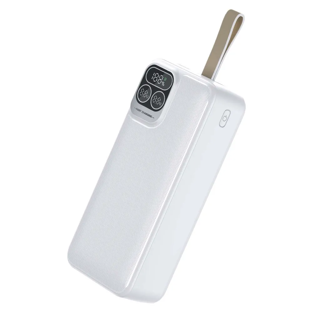 

Портативный аккумулятор (Powerbank) Perfeo Atomic Age, 30000 мА·ч, 2xUSB, 5А, Type-C, QC, PD, белый (PF_E1477), Atomic Age
