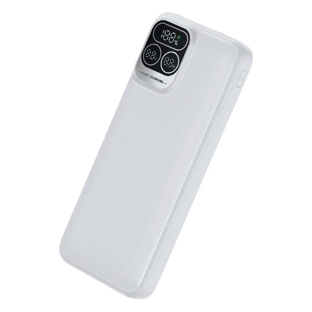 

Портативный аккумулятор (Powerbank) Perfeo Atomic Age, 10000 мА·ч, 2xUSB, 5А, Type-C, QC, PD, белый (PF_E1473), Atomic Age