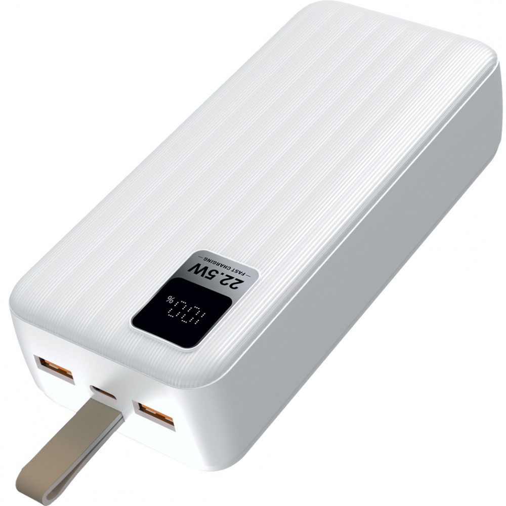 

Портативный аккумулятор (Powerbank) Perfeo Waterfall, 10000 мА·ч, 2xUSB, 5А, Type-C, QC, PD, белый (PF_E1468), Waterfall
