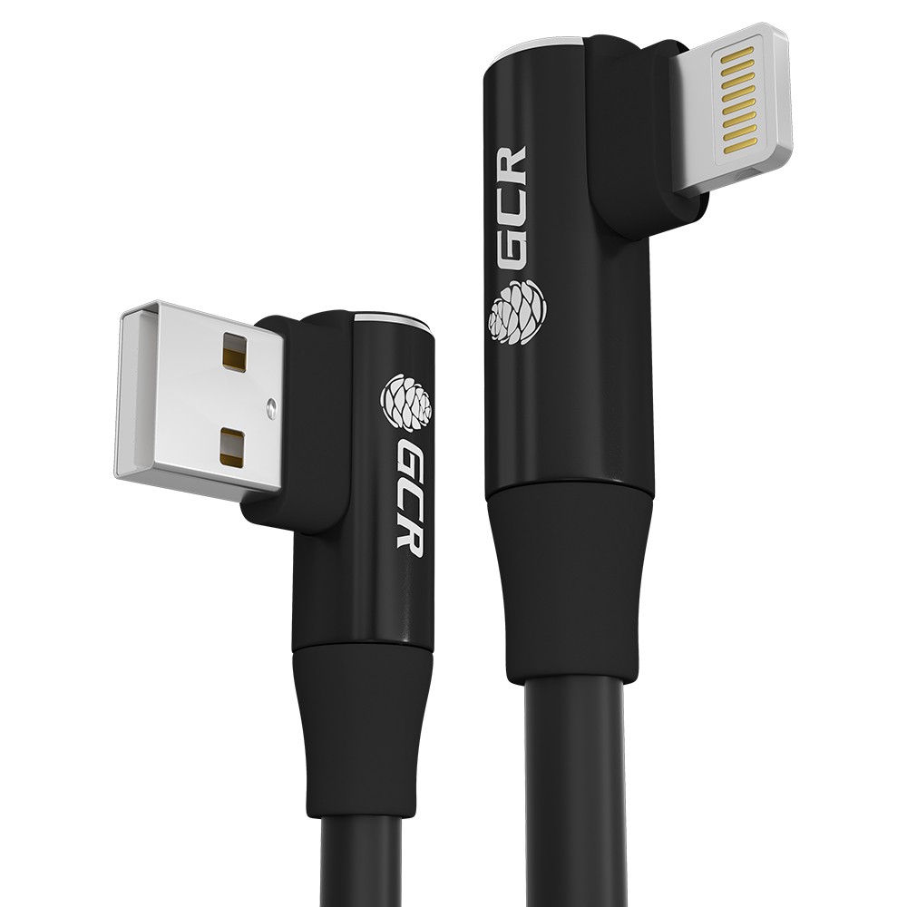 

Кабель USB-Lightning 8-pin, MFi, угловой/угловой, 15 см, черный, Greenconnect Premium (GCR-53914)