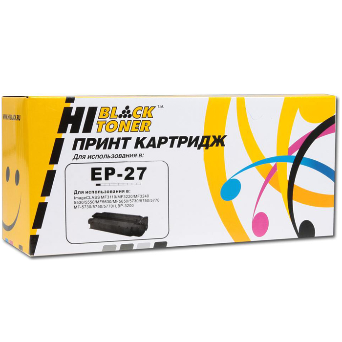 

Картридж лазерный Hi-Black HB-EP-27 (EP-27), черный, 2500 страниц, совместимый для Canon LaserBase MF3110/MF3240/MF5630/MF5650/MF5730/MF5750/MF5770, Laser Shot LBP-3200