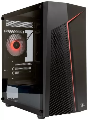 Корпус Eurocase M202 ARGB, mATX, Mini-Tower, USB 3.0, RGB подсветка, черный, без БП (00-01003412)