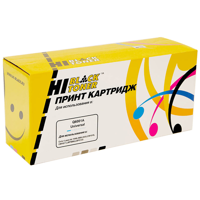 

Картридж лазерный Hi-Black HB-Q6001A/707C (Q6001A), голубой, 2000 страниц, совместимый для CLJ 1600 / 2600n / 2605 / CM1015 / CM1017