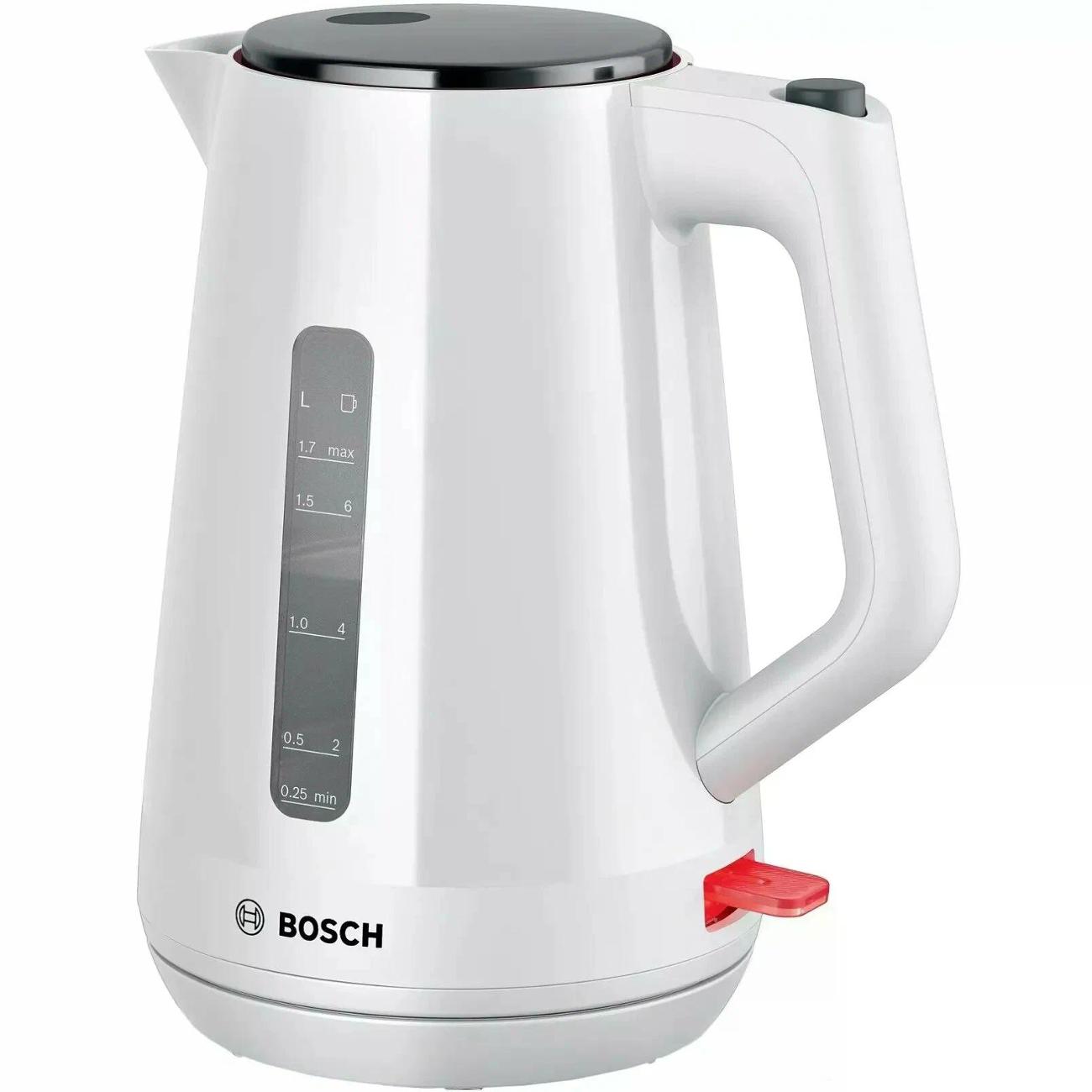 

Чайник электрический Bosch TWK1M121 1.7л. 2.4 кВт, пластик, белый (TWK1M121), TWK1M121