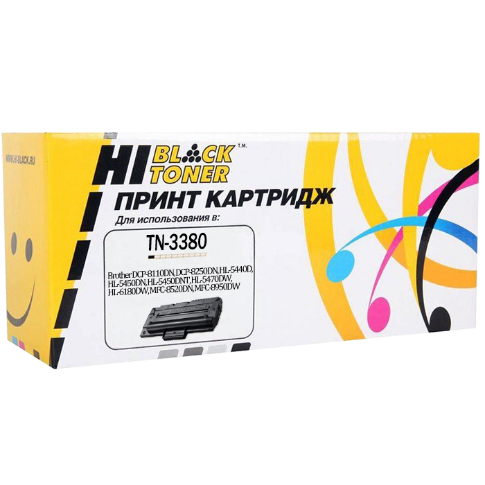 

Картридж лазерный Hi-Black HB-TN-3380 (TN-3380), черный, 8000 страниц, совместимый, для Brother DCP-8110DN, DCP-8250DN, HL-5440D, HL-5450DN, HL-5450DNT, HL-5470DW, HL-6180DW, MFC-8520DN, MFC-8950DW