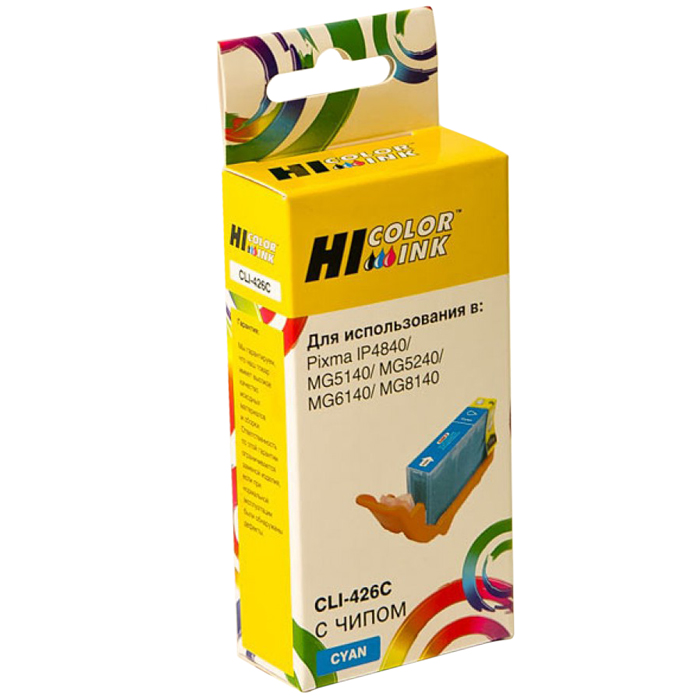 

Картридж струйный Hi-Black HB-CLI-426C (CLI-426C), голубой, совместимый, 1000 страниц, для Canon PIXMA iP4840 / MG5140 / MG5240 / MG6140 / MG8140