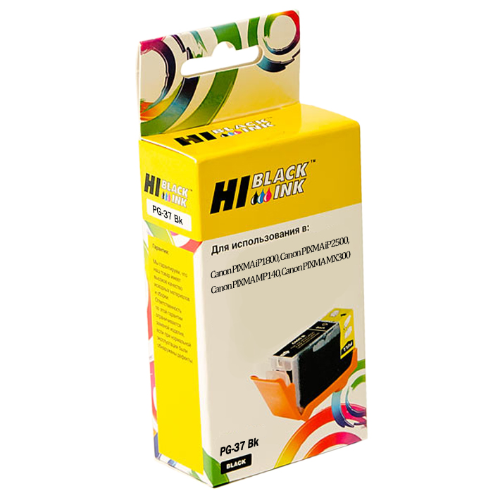 

Картридж струйный Hi-Black HB-PG-37 (PG-37), черный, совместимый, 215 страниц, для Canon PIXMA iP1800 / iP2500 / MP140 / MX300