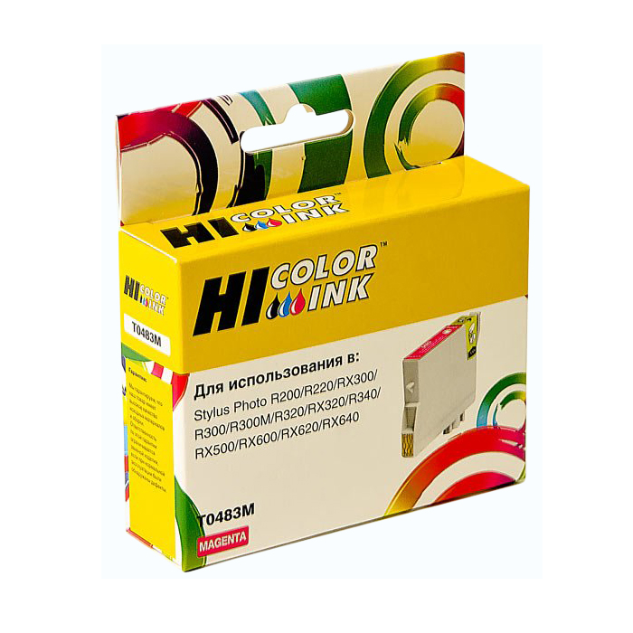 

Картридж струйный Hi-Black HB-C13T04834010 (T0483M/C13T04834010), пурпурный, совместимый, 430 страниц, для Epson Stylus Photo R200/R220/R300/R320/R340/RX500/RX600/RX620/RX640