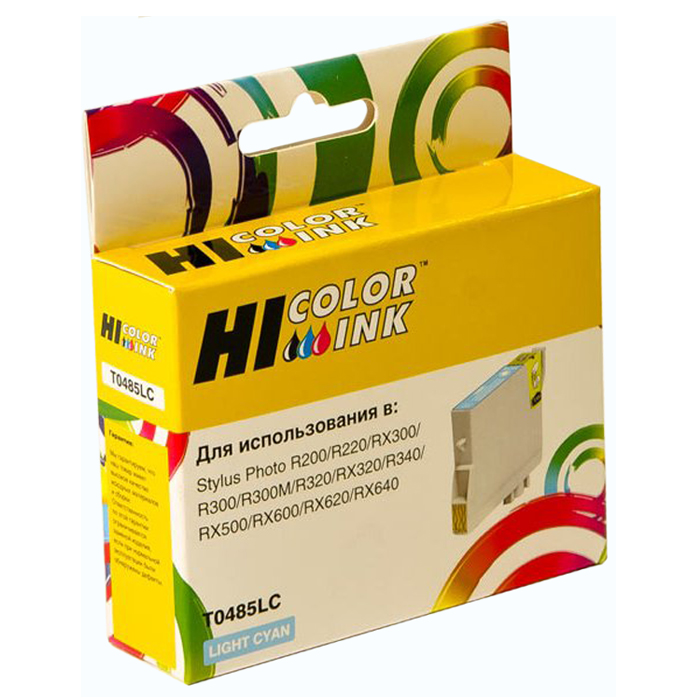 

Картридж струйный Hi-Black HB-C13T04854010 (T0485LC/C13T04854010), светло-голубой, совместимый, 430 страниц, для Epson Stylus Photo R200/R220/R300/R320/R340/RX500/RX600/RX620/RX640