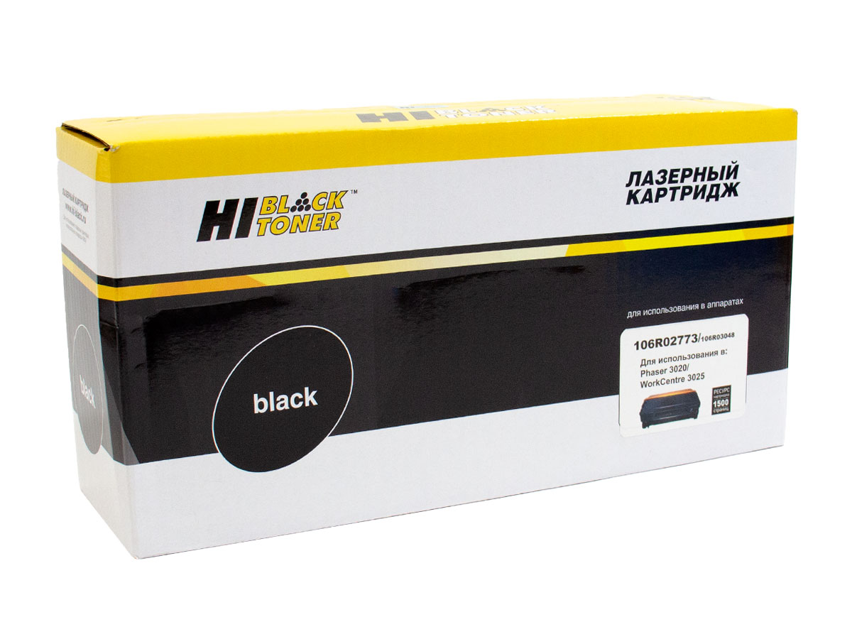 

Картридж лазерный Hi-Black HB-106R02773 (106R02773/106R03048), черный, 1500 страниц, совместимый для Xerox Phaser 3020/WorkCentre 3025BI/3025NI