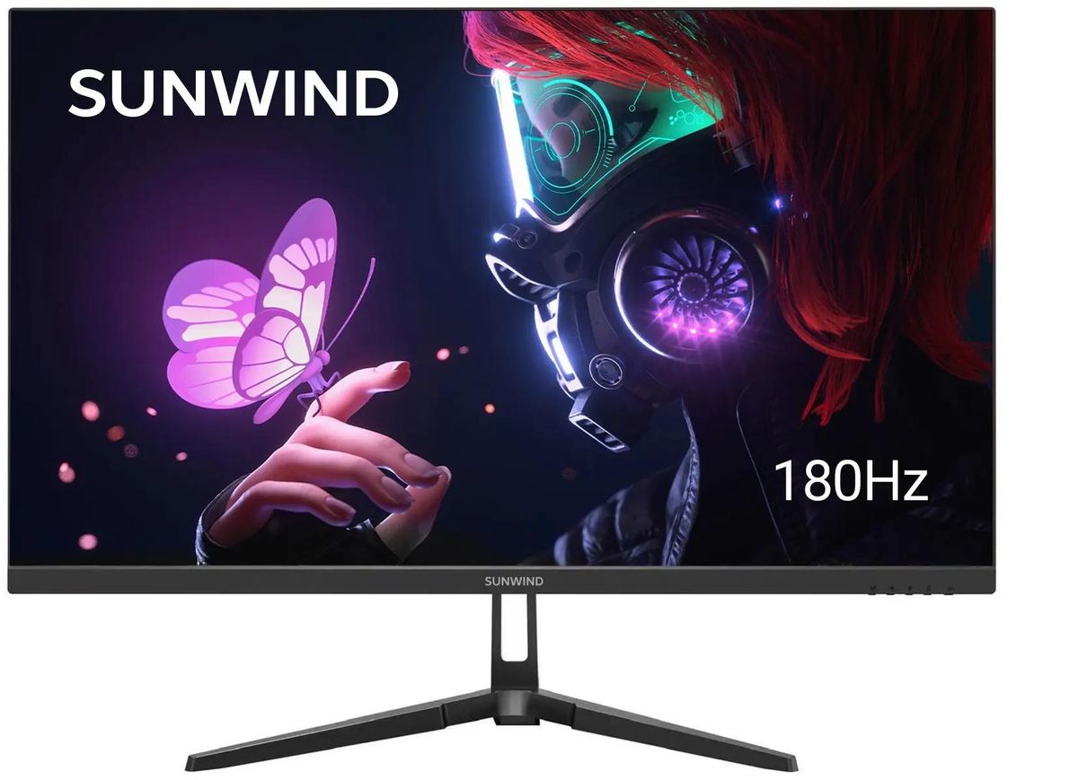 

Монитор 24.5" Sunwind SM-25FI401 IPS, 1920x1080 (16:9), 250кд/м2, 180 Гц, 3 мс, 178°/178°, MiniHDMI, DisplayPort, черный (SM25SG01), SM-25FI401