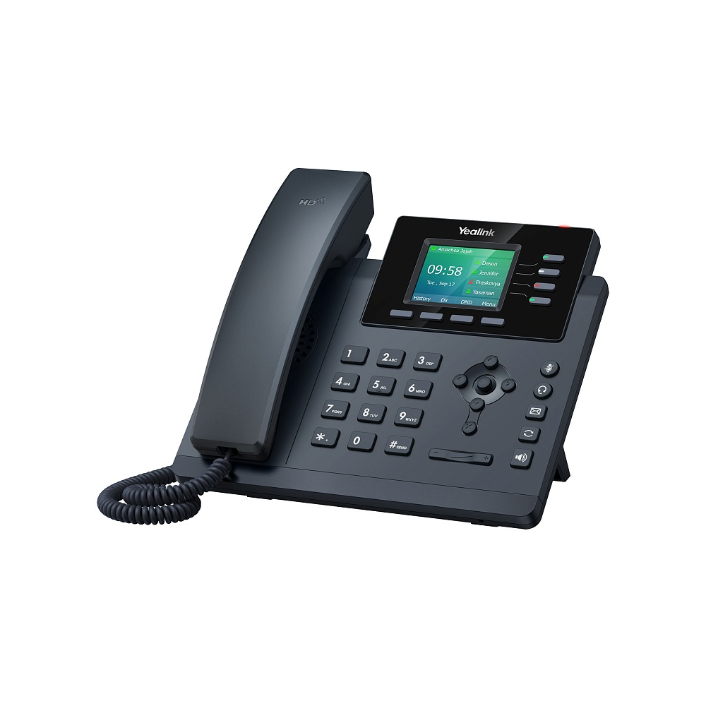 VoIP-телефон Yealink SIP-T34W, 4 линии, 4 SIP-аккаунта, цветной дисплей, PoE, черный (SIP-T34W)